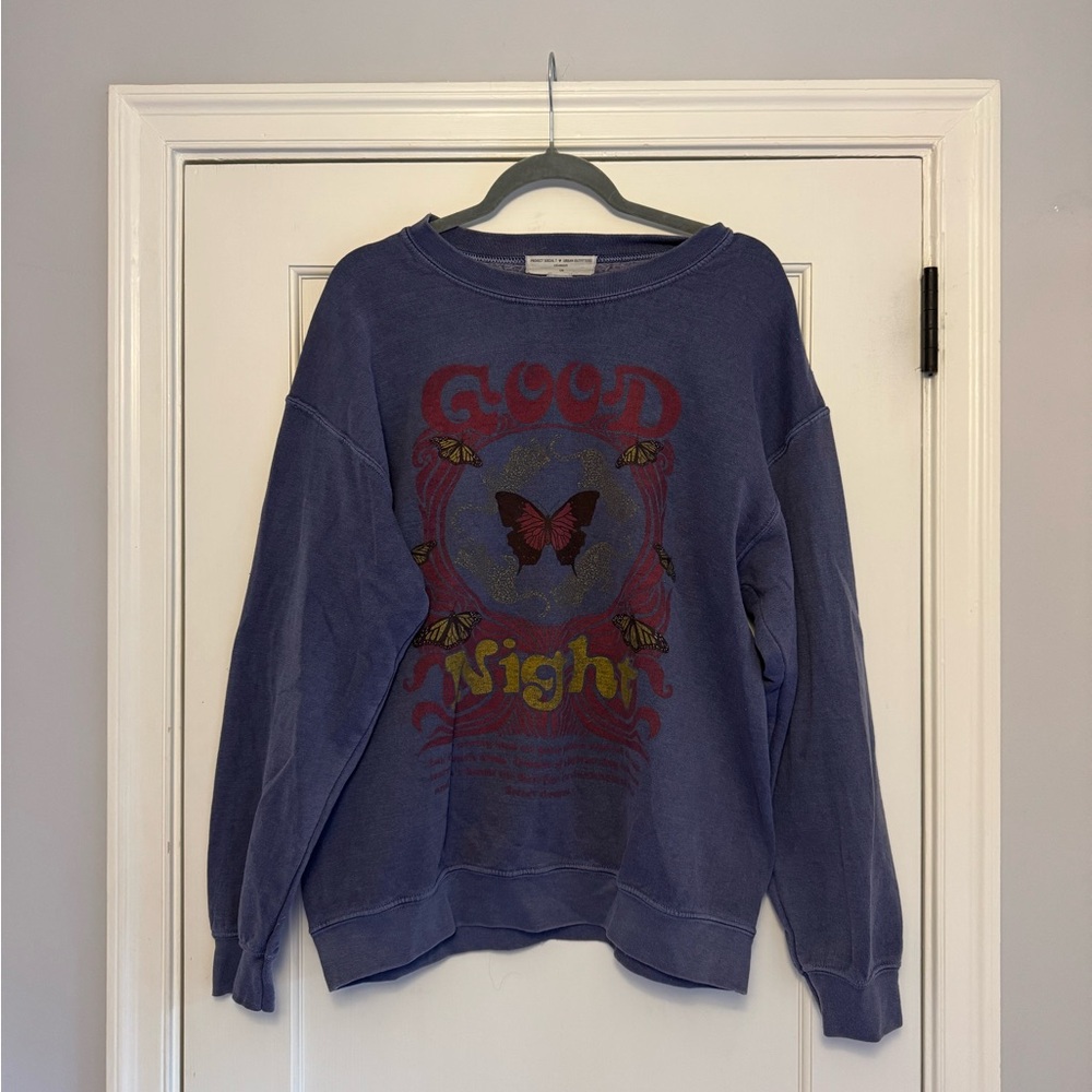 Project Social T Blue Graphic Sweater